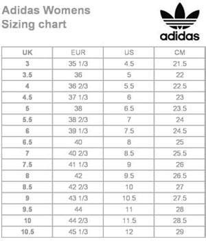 adidas gazelle size guide.